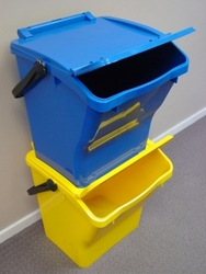Recycling & Waste Minimisation: Urba Plus Stacking Recycling Bin 40 L - Yellow