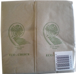 Recycled Paper Serviettes: Eco Choice Serviettes - Dinner